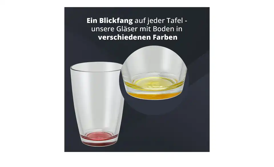 Peill+Putzler Glas, 6er-Set Colore, Bild mit Text