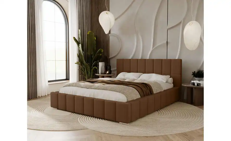 Polsterbett mit Stauraum, in Wohnsituation