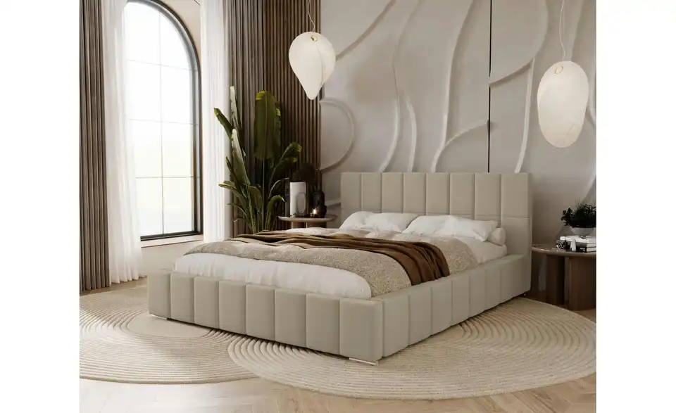 Polsterbett mit Stauraum, in Wohnsituation