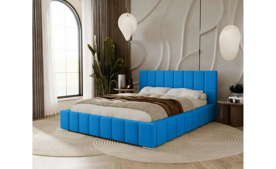 Polsterbett mit Stauraum, in Wohnsituation