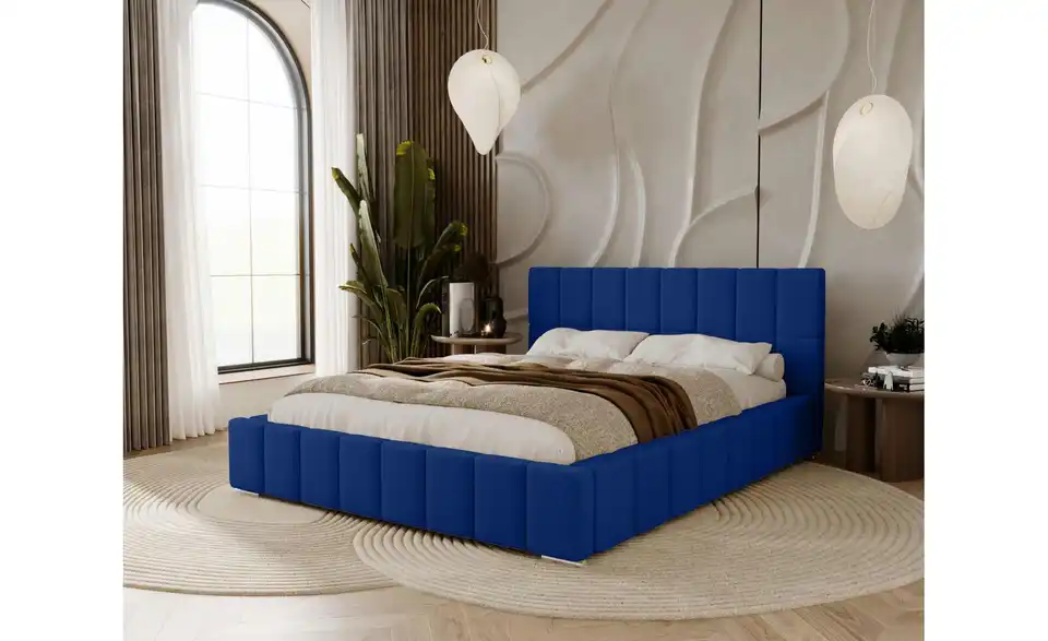 Polsterbett mit Stauraum, in Wohnsituation