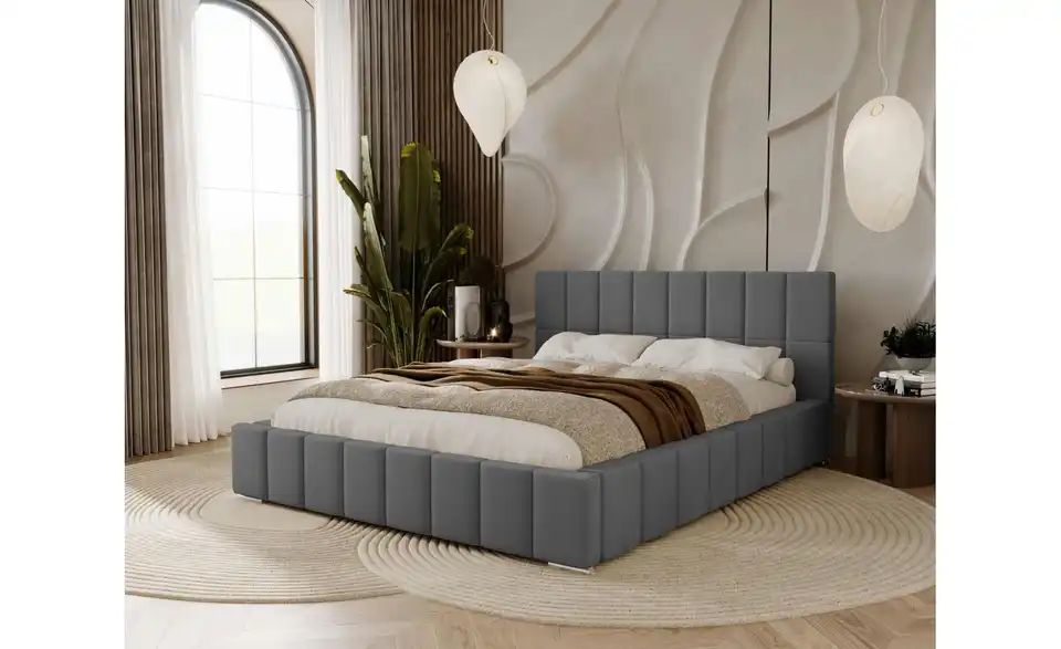 Polsterbett mit Stauraum, in Wohnsituation