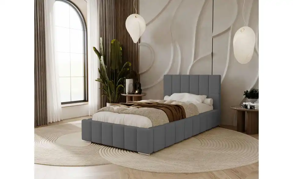 Polsterbett mit Stauraum, in Wohnsituation