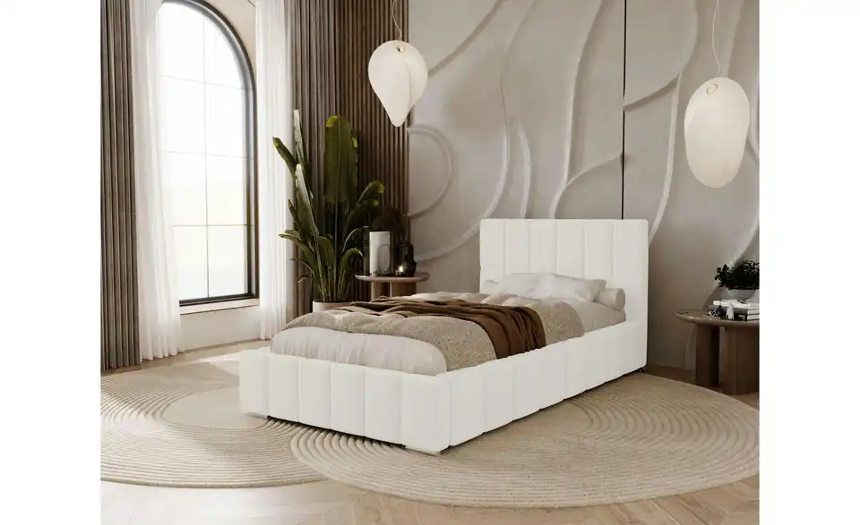 Polsterbett mit Stauraum, in Wohnsituation