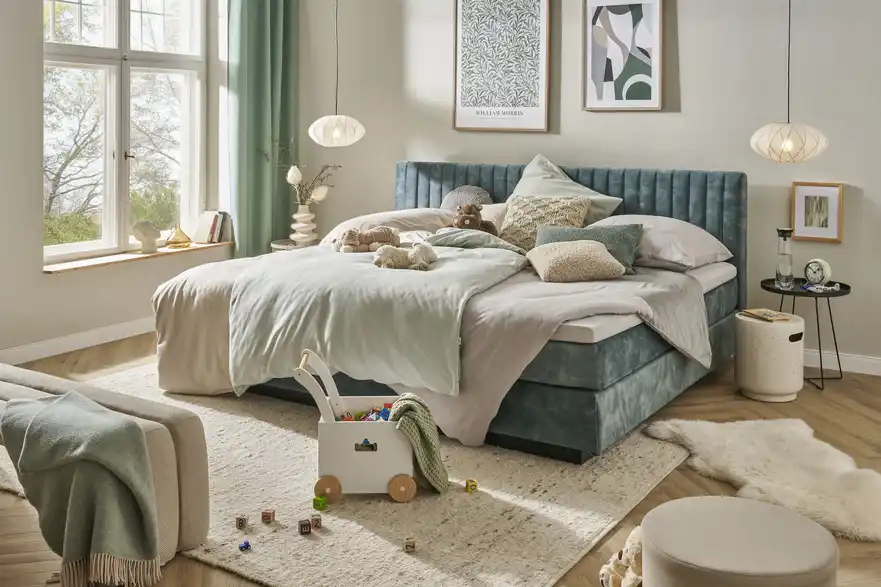 Boxspringbett, in Wohnsituation