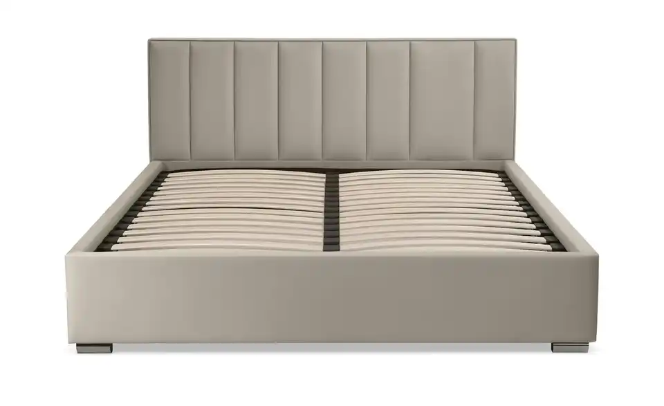 Polsterbett mit Bettkasten, Frontansicht