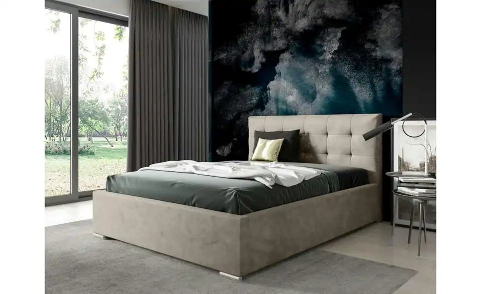 Polsterbett mit Bettkasten, in Wohnsituation