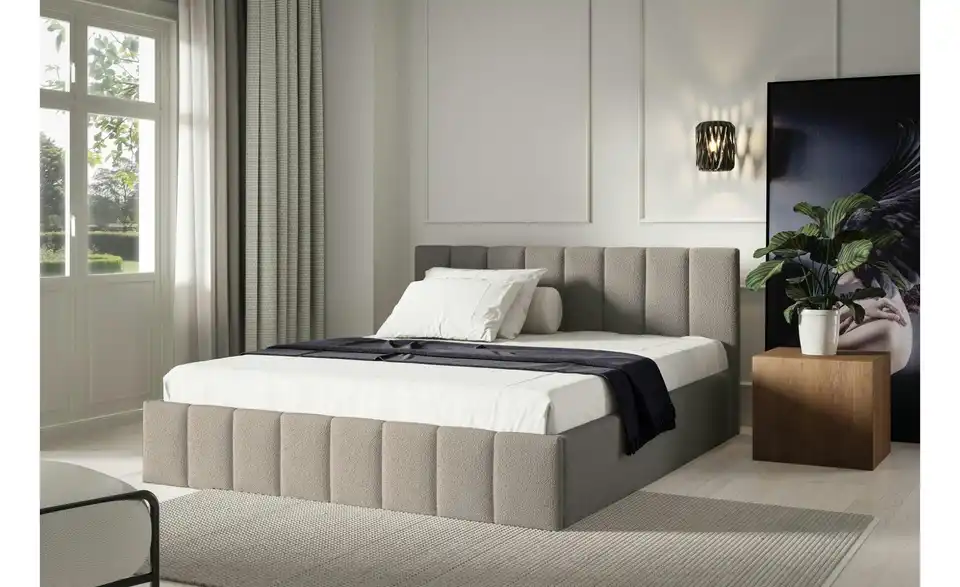 Polsterbett mit Bettkasten, in Wohnsituation