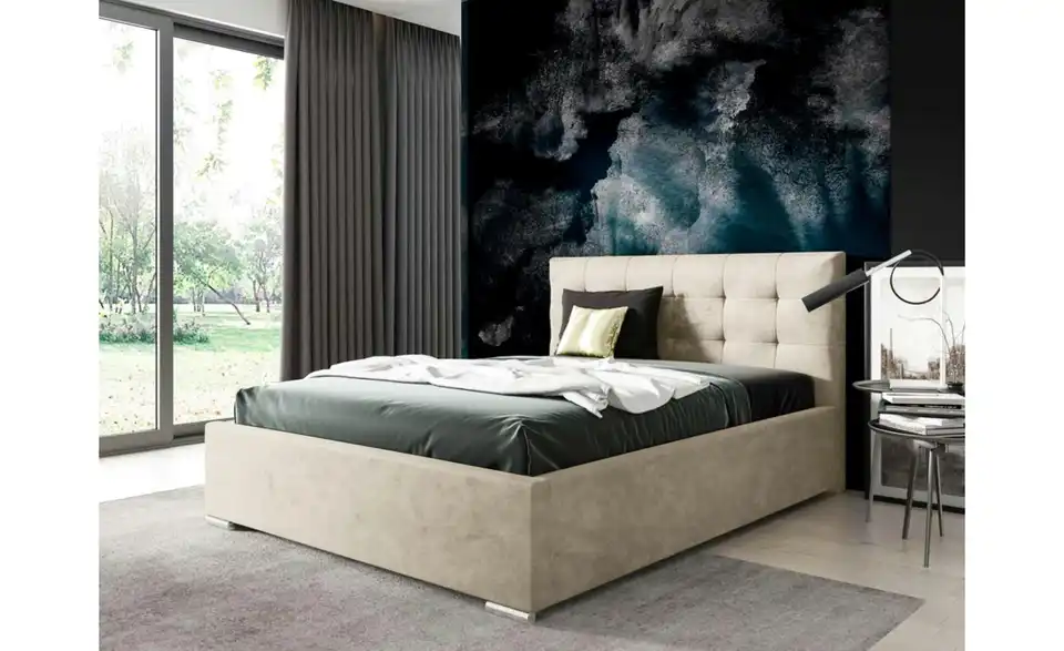 Polsterbett mit Bettkasten, in Wohnsituation