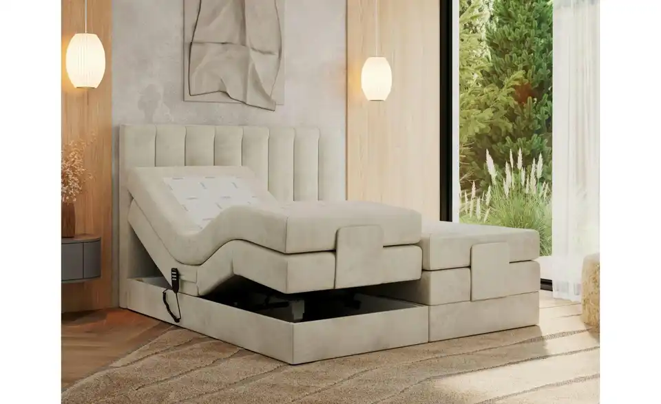 Motor Boxspringbett mit Bettkasten, Funktionsansicht