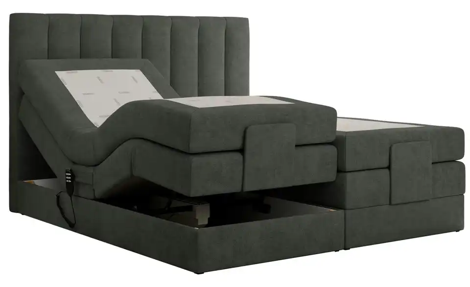 Motor Boxspringbett mit Bettkasten, Detailansicht