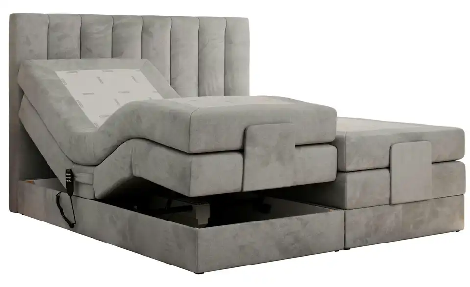 Motor Boxspringbett mit Bettkasten, Detailansicht