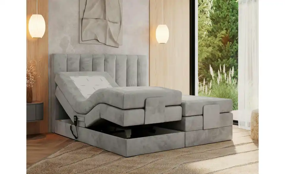 Motor Boxspringbett mit Bettkasten, Funktionsansicht