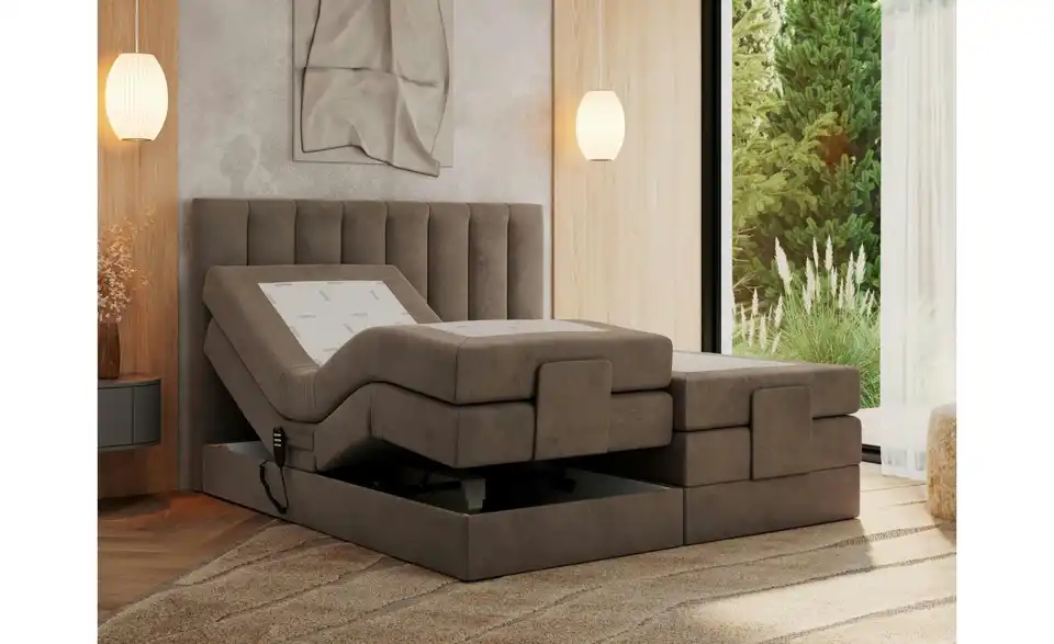 Motor Boxspringbett mit Bettkasten, Funktionsansicht