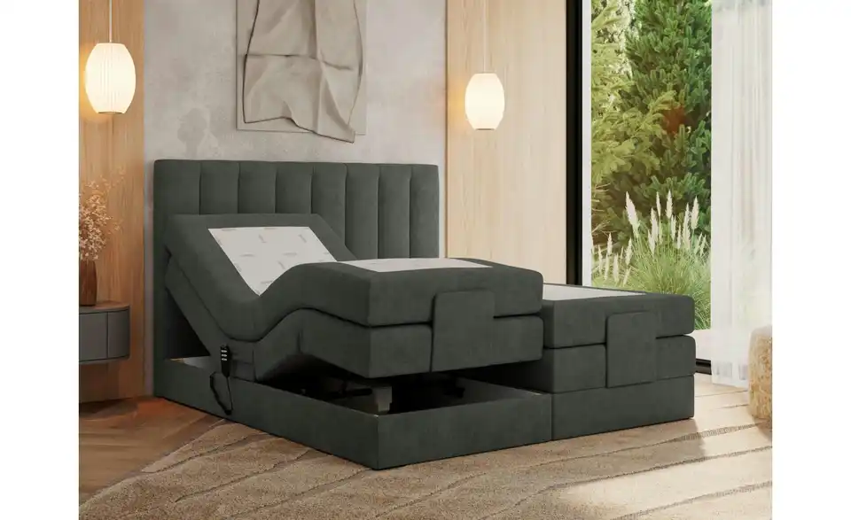 Motor Boxspringbett mit Bettkasten, Funktionsansicht