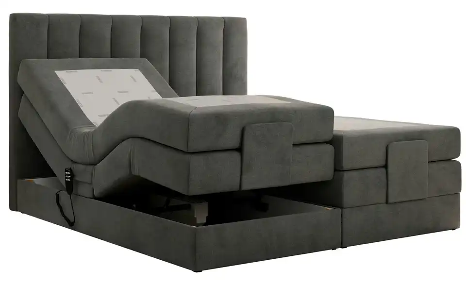 Motor Boxspringbett mit Bettkasten, Detailansicht