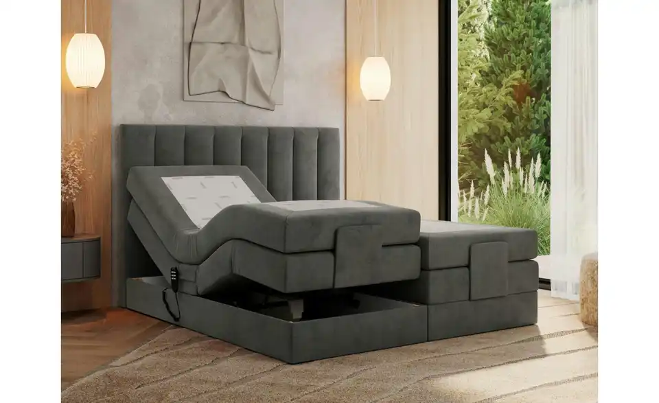Motor Boxspringbett mit Bettkasten, Funktionsansicht
