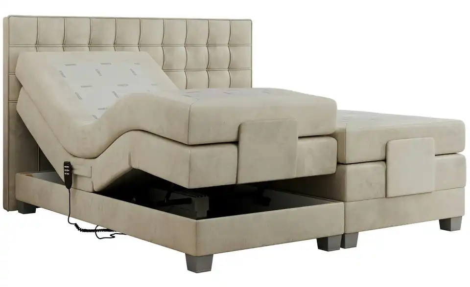 Motor Boxspringbett mit Bettkasten, Detailansicht