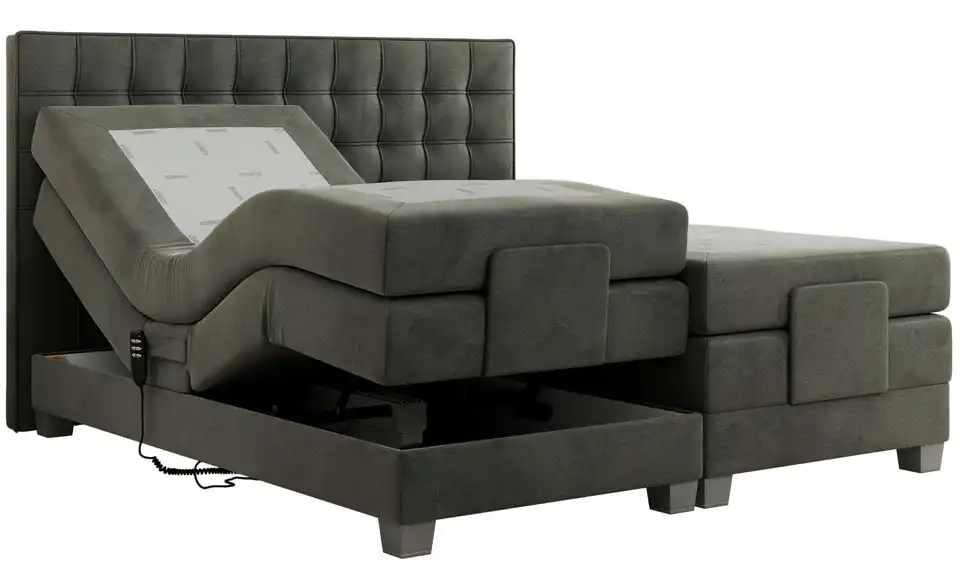 Motor Boxspringbett mit Bettkasten, Detailansicht