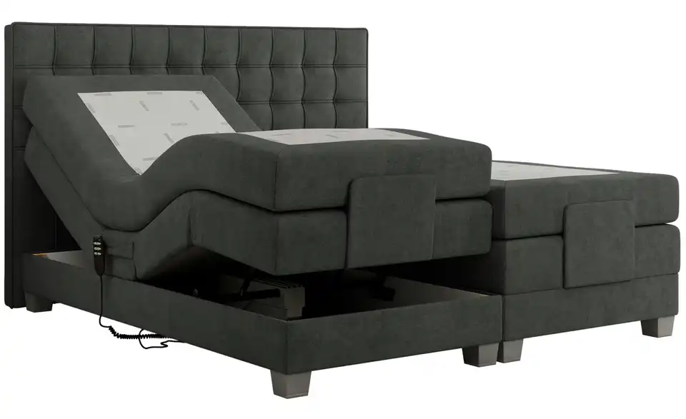 Motor Boxspringbett mit Bettkasten, Detailansicht