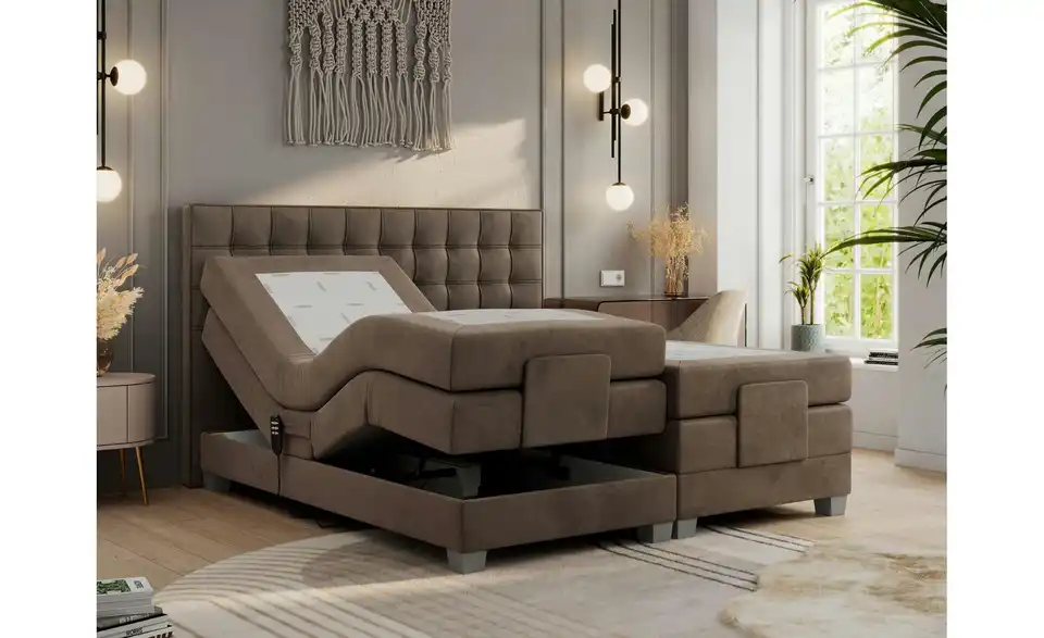 Motor Boxspringbett mit Bettkasten, Funktionsansicht