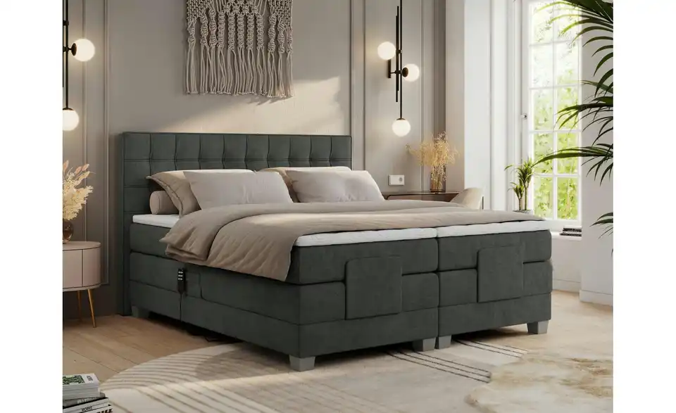 Motor Boxspringbett mit Bettkasten, in Wohnsituation