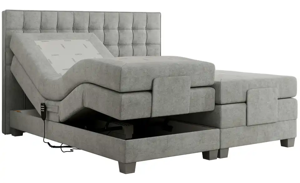 Motor Boxspringbett mit Bettkasten, Detailansicht