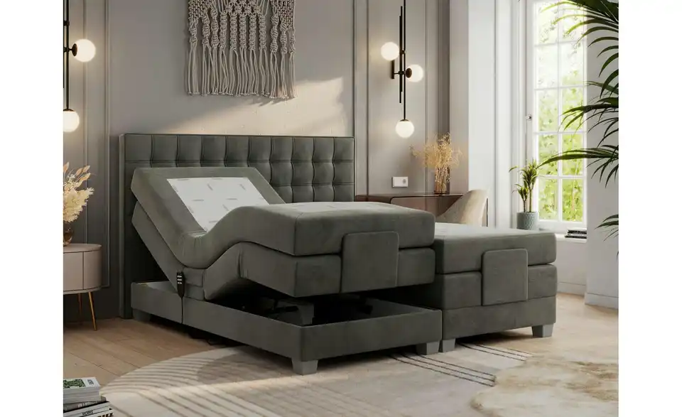 Motor Boxspringbett mit Bettkasten, Funktionsansicht