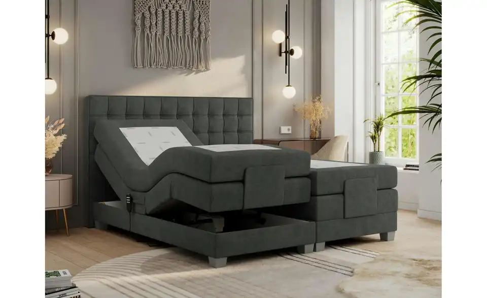 Motor Boxspringbett mit Bettkasten, Funktionsansicht
