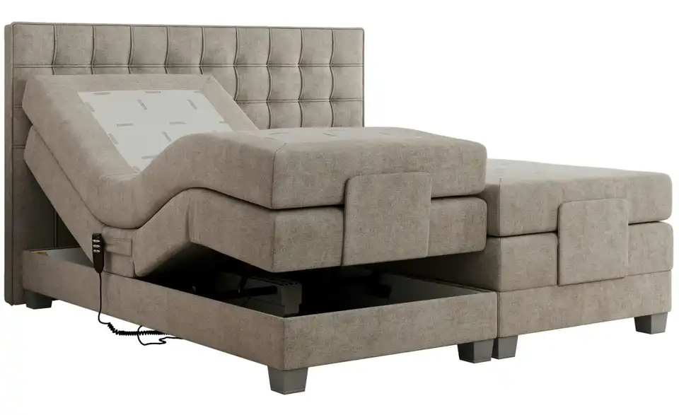 Motor Boxspringbett mit Bettkasten, Detailansicht