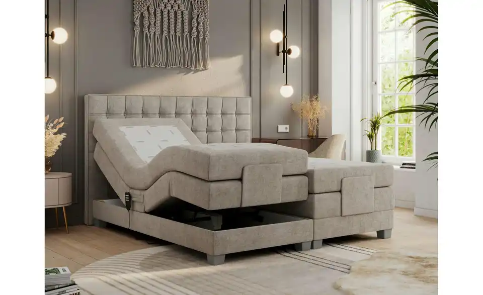 Motor Boxspringbett mit Bettkasten, Funktionsansicht