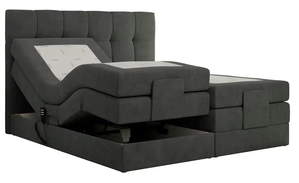 Motor Boxspringbett mit Bettkasten, Detailansicht