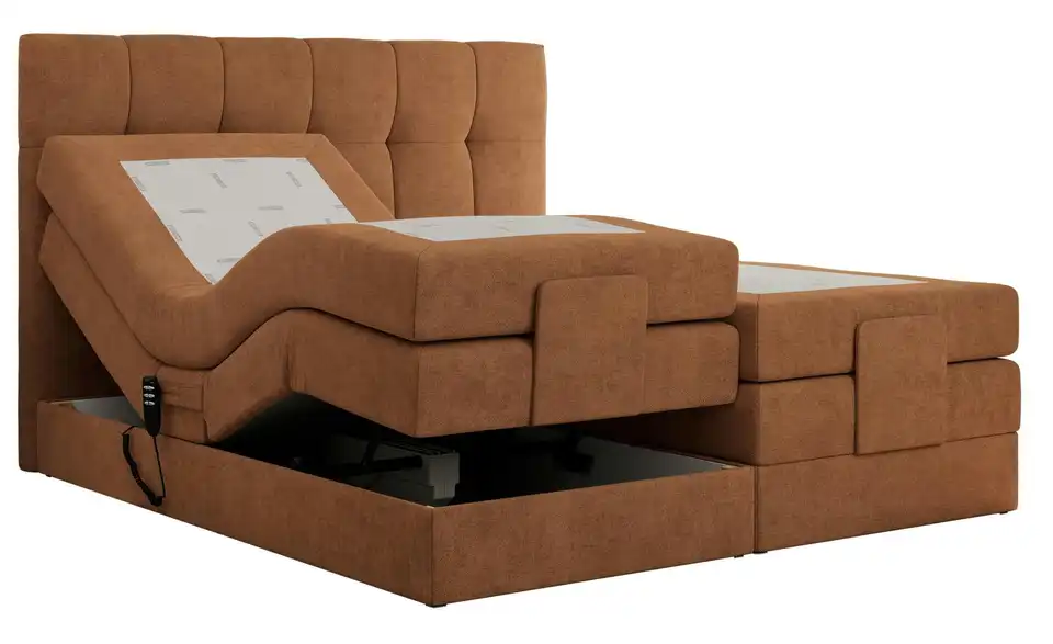 Motor Boxspringbett mit Bettkasten, Detailansicht