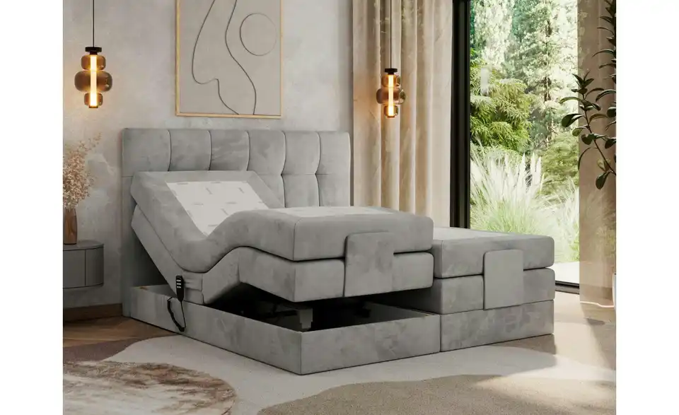 Motor Boxspringbett mit Bettkasten, Funktionsansicht