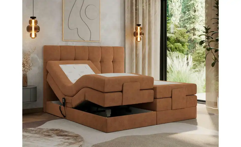 Motor Boxspringbett mit Bettkasten, Funktionsansicht