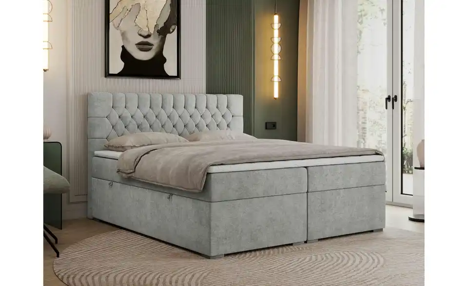 Boxbett mit Bettkasten, in Wohnsituation