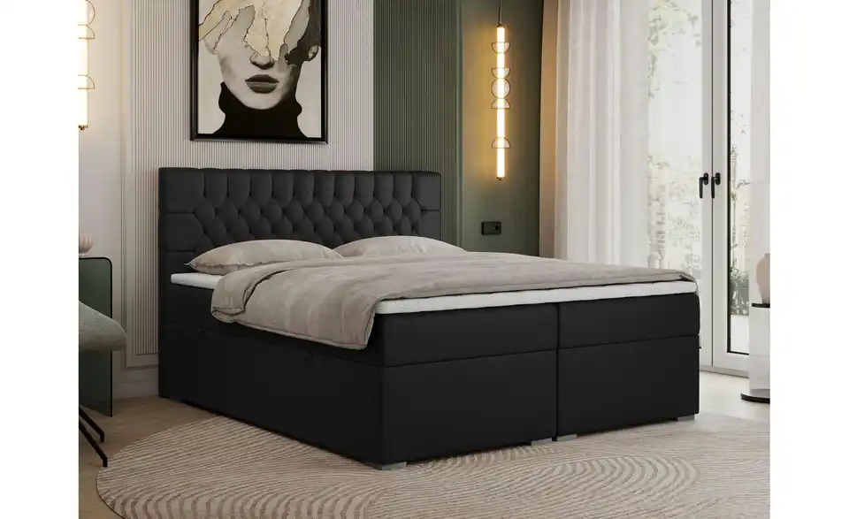 Boxbett mit Bettkasten, in Wohnsituation