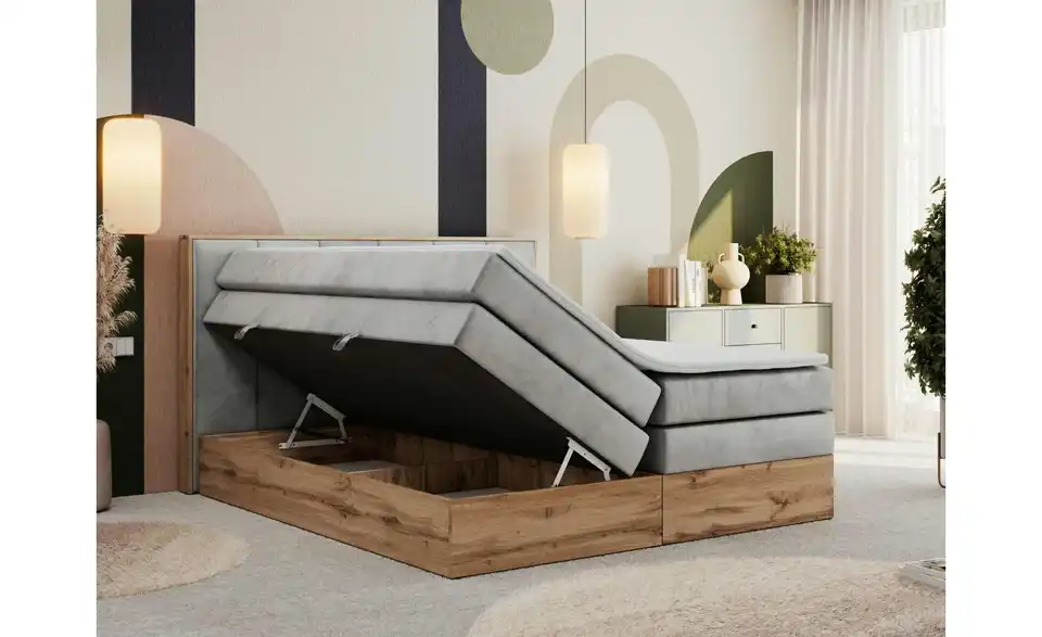 Boxspringbett mit Bettkasten, Funktionsansicht