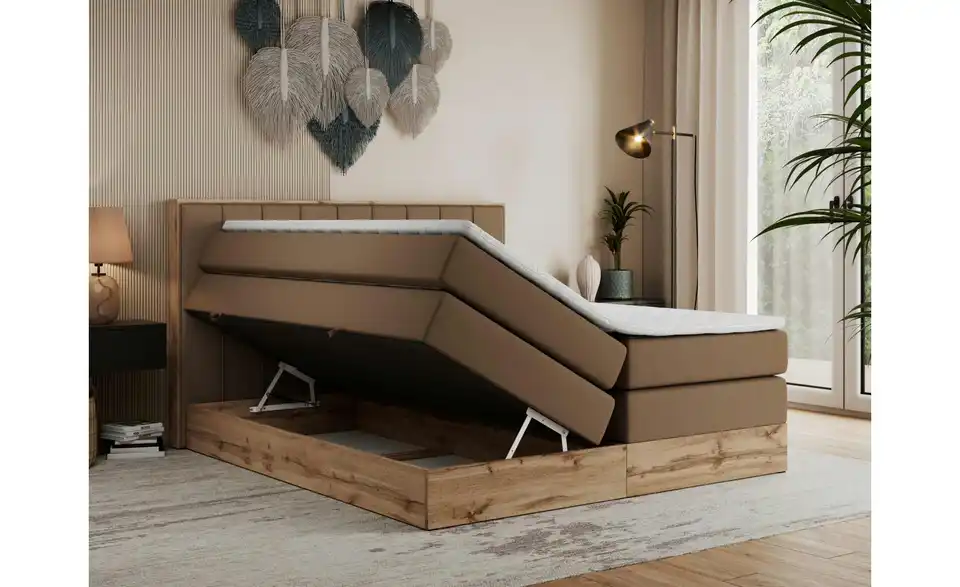 Boxspringbett mit Bettkasten, Funktionsansicht