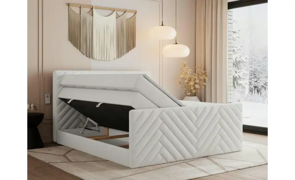 Boxspringbett mit Bettkasten, Funktionsansicht