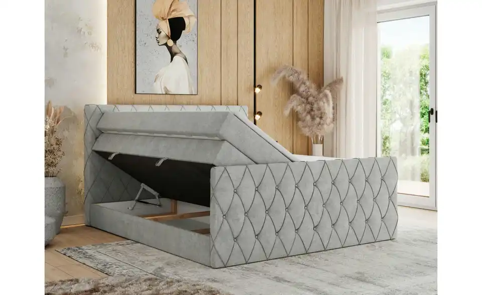 Boxspringbett mit Bettkasten, Funktionsansicht