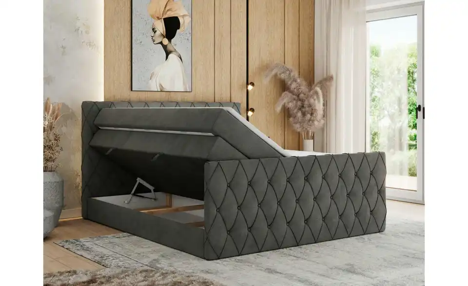 Boxspringbett mit Bettkasten, Funktionsansicht