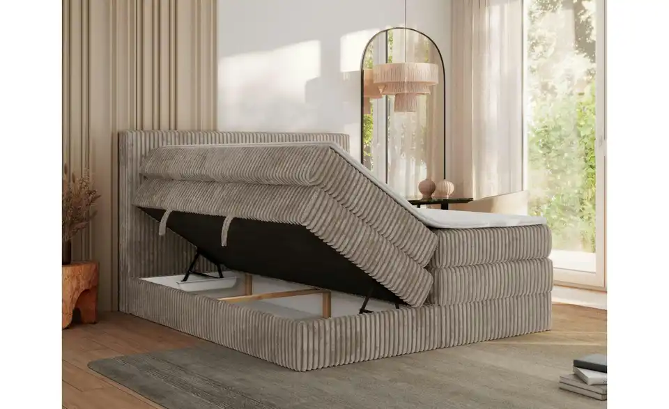 Boxspringbett mit Bettkasten, Funktionsansicht