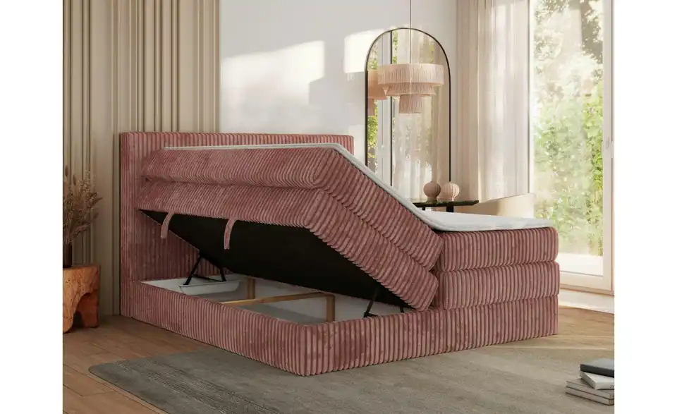 Boxspringbett mit Bettkasten, Funktionsansicht