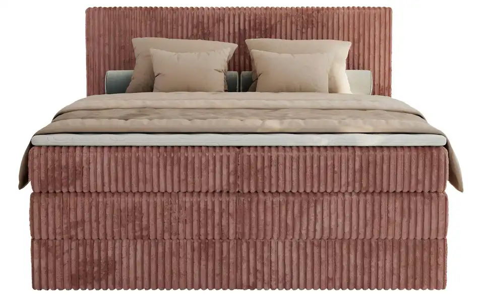 Boxspringbett mit Bettkasten, Frontansicht