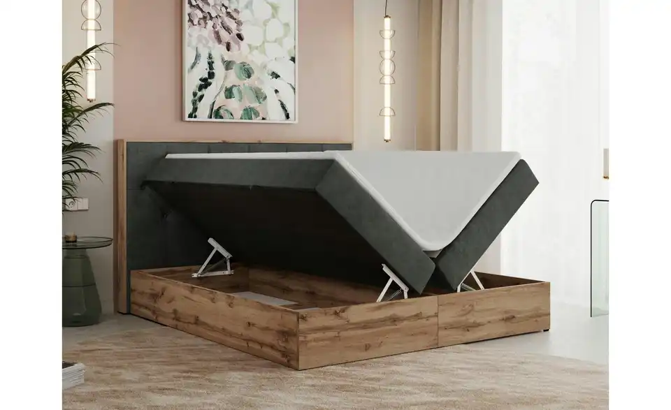 Boxbett mit Bettkasten, Funktionsansicht