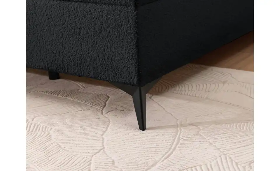 Boxbett Sonna mit Bettkasten, Bouclé-Stoff, Detailansicht