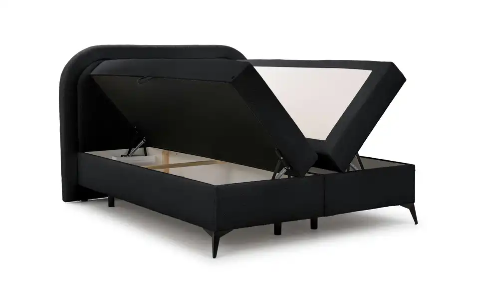 Boxbett Sonna mit Bettkasten, Bouclé-Stoff, Funktionsansicht