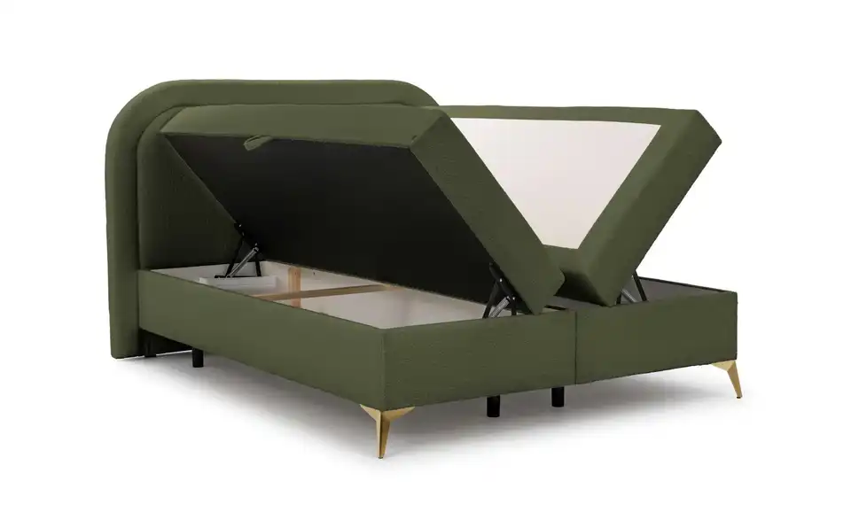 Boxbett Sonna mit Bettkasten, Bouclé-Stoff, Funktionsansicht