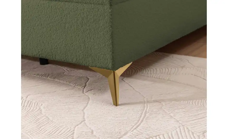 Boxbett Sonna mit Bettkasten, Bouclé-Stoff, Detailansicht